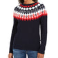 Tommy Hilfiger Suéter Feminino Estampado Manga Longa Gola Joia Azul Tamanho Médio