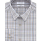 Camisa social xadrez masculina Calvin Klein, semi-ajustada, marrom, tamanho 36-37