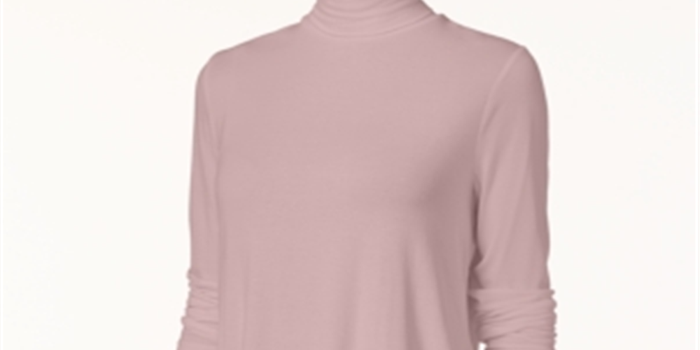Blusa feminina de gola alta JM Collection, rosa, tamanho P