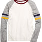 Camiseta listrada com blocos de cores Brett Big Boys da Epic Threads, bege, tamanho extragrande