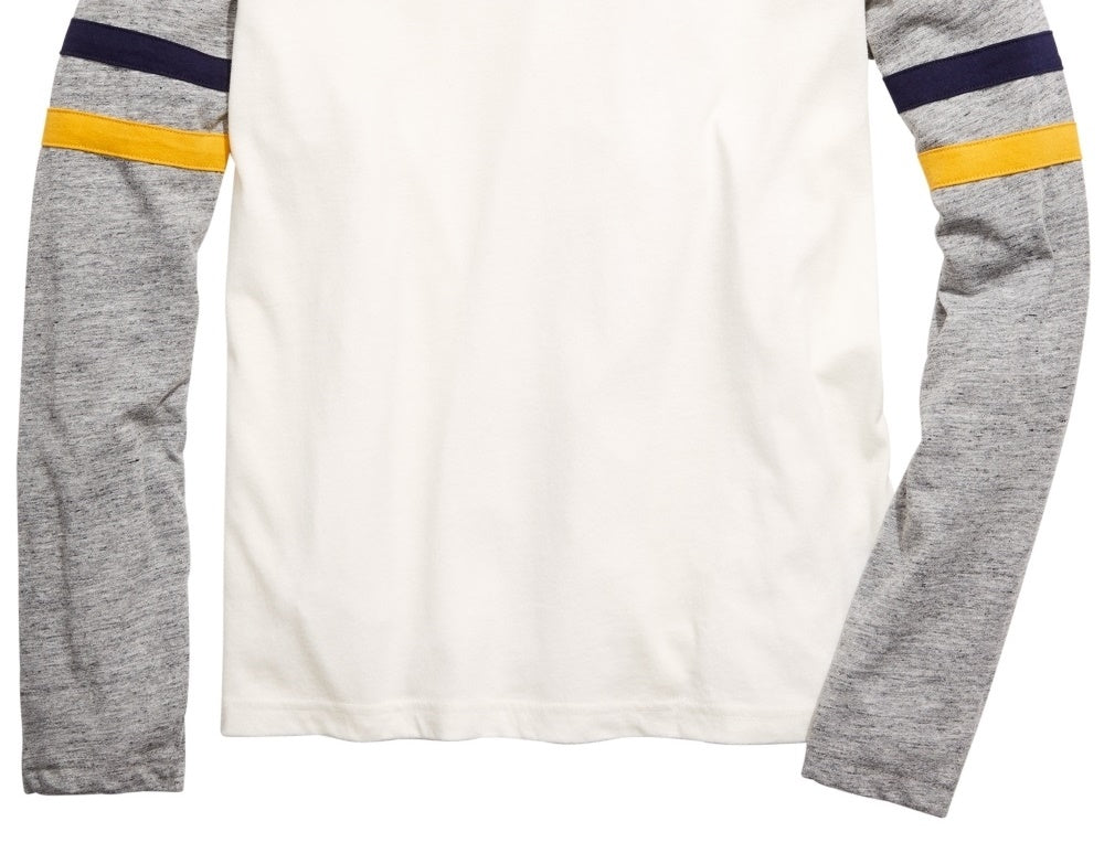 Camiseta listrada com blocos de cores Brett Big Boys da Epic Threads, bege, tamanho extragrande