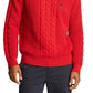 Suéter de malha trançada Nautica Sail Classic Fit masculino, vermelho, tamanho X-G