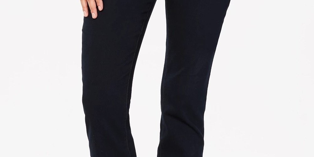 Jeans Bootcut Feminino Style &amp; Co Cintura Média Azul Marinho Tamanho 12S