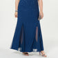 Vestido moderno com tachas feminino Morgan &amp; Company, azul, tamanho 16W