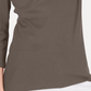 Blusa feminina Karen Scott de algodão com manga 3/4, bege, tamanho médio