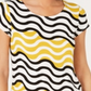 Blusa Alfani Feminina Estampada Onda Amarela Tamanho M Petite G