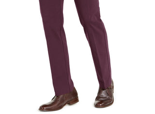 Calça social Tommy Hilfiger masculina Modern Fit TH Flex Stretch Comfort vermelha tamanho 40x32