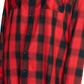 Blusa feminina xadrez de manga comprida com gola e botões Sanctuary, vermelha, tamanho grande