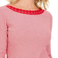 Karen Scott Top Feminino de Algodão com Ilhós Vermelho Tamanho P