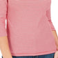 Karen Scott Top Feminino de Algodão com Ilhós Vermelho Tamanho P