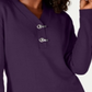 Karen Scott Suéter Henley Feminino de Algodão Roxo Tamanho Pequeno