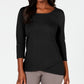 Karen Scott Top Tulip Hem Feminino Preto Tamanho P