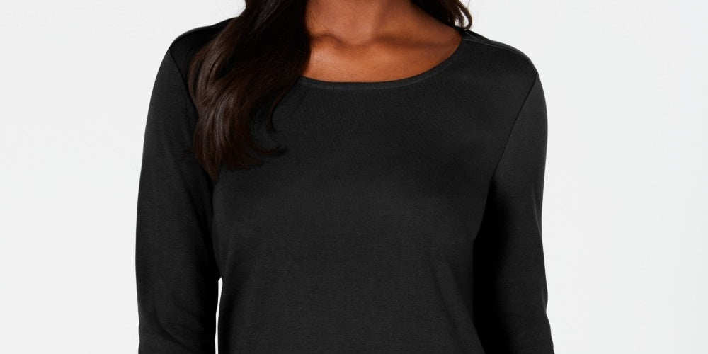 Karen Scott Top Tulip Hem Feminino Preto Tamanho P