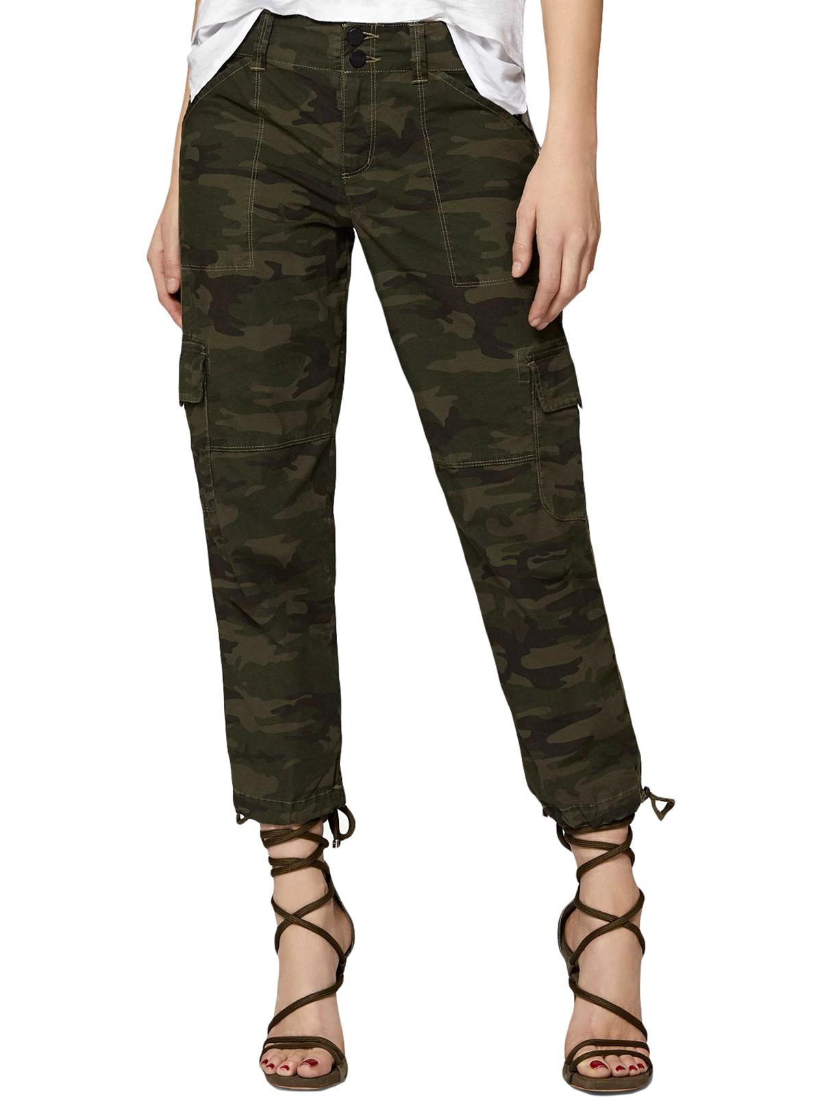 Calça curta feminina Sanctuary Multi Camo Terrain, verde camuflada, tamanho 26