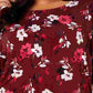 Blusa feminina estampada Alfani com manga 3/4 vermelha, tamanho 3X