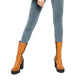 Calça de veludo cotelê azul-petróleo feminina Free People, cintura, tamanho 25