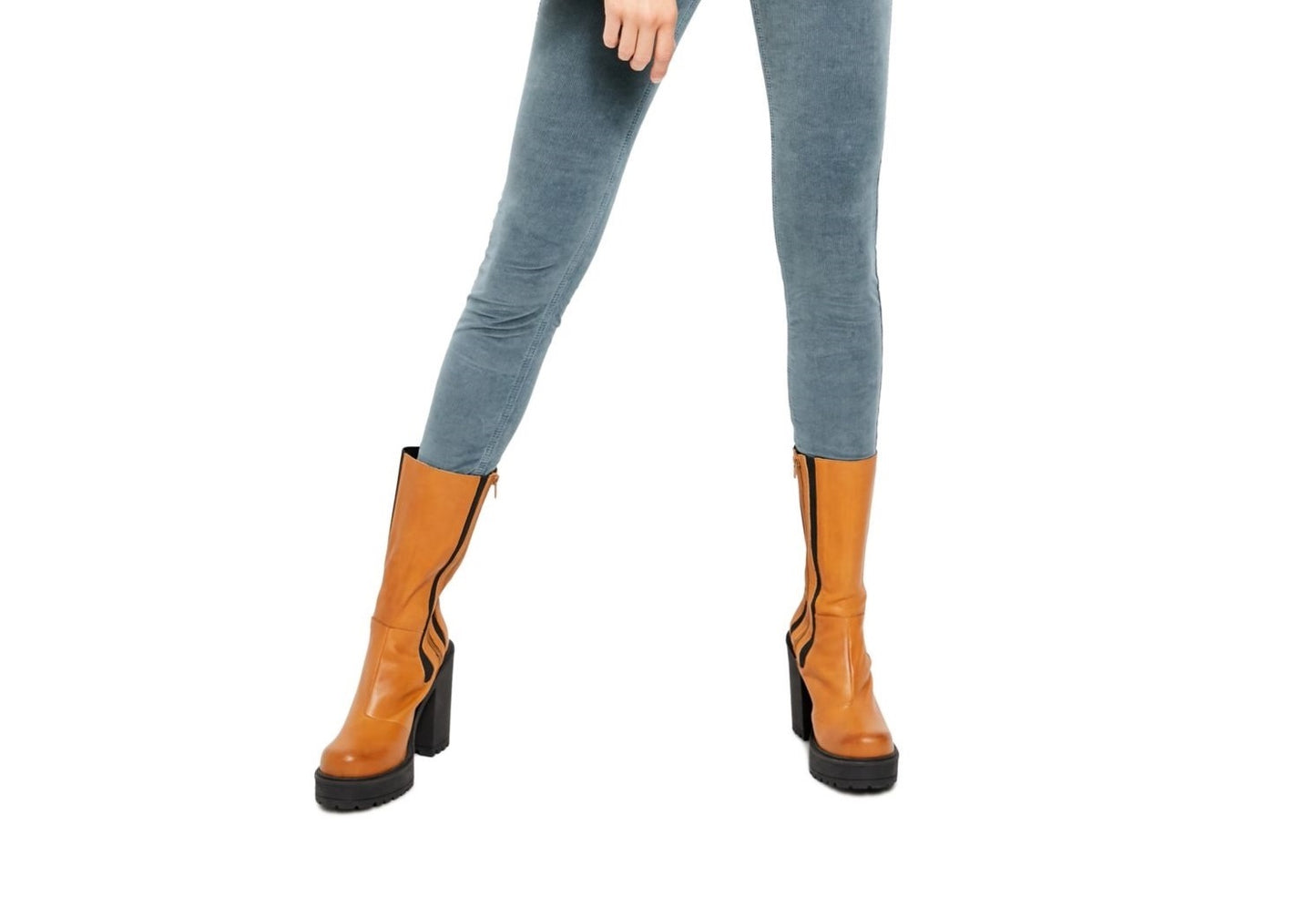 Calça de veludo cotelê azul-petróleo feminina Free People, cintura, tamanho 25