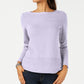 Karen Scott Suéter Feminino de Algodão com Gola Canoa Roxo Tamanho XXG