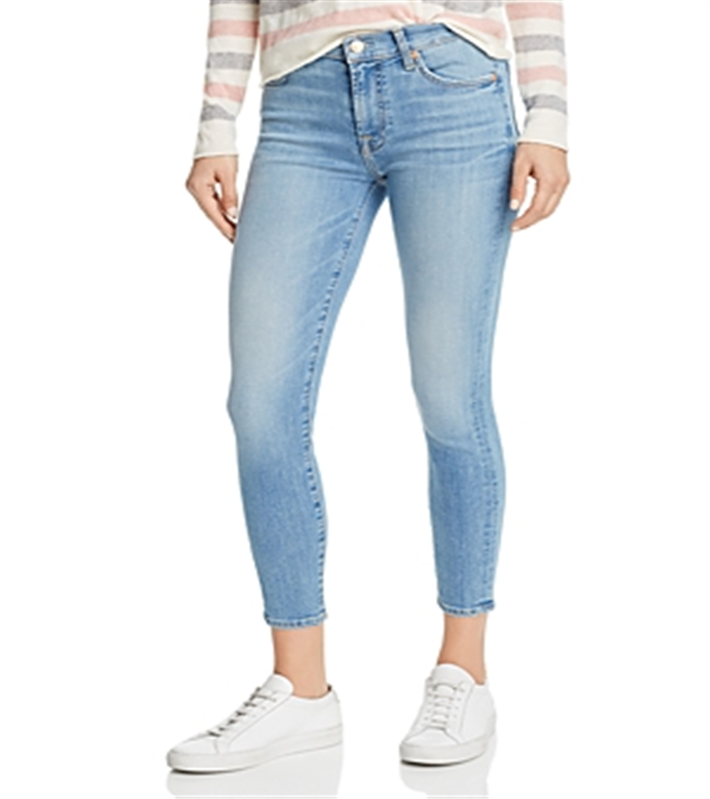 Calça jeans skinny cropped feminina 7 For All Mankind, tamanho 26, azul