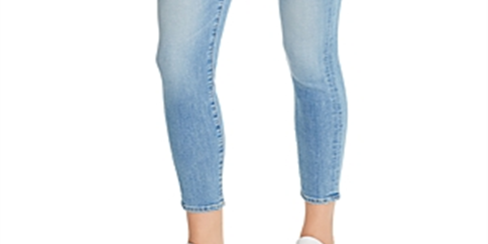Calça jeans skinny cropped feminina 7 For All Mankind, tamanho 26, azul