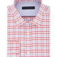 Camisa social masculina Tommy Hilfiger justa com estampa elástica azul xadrez, tamanho 15,5 x 32 x 33