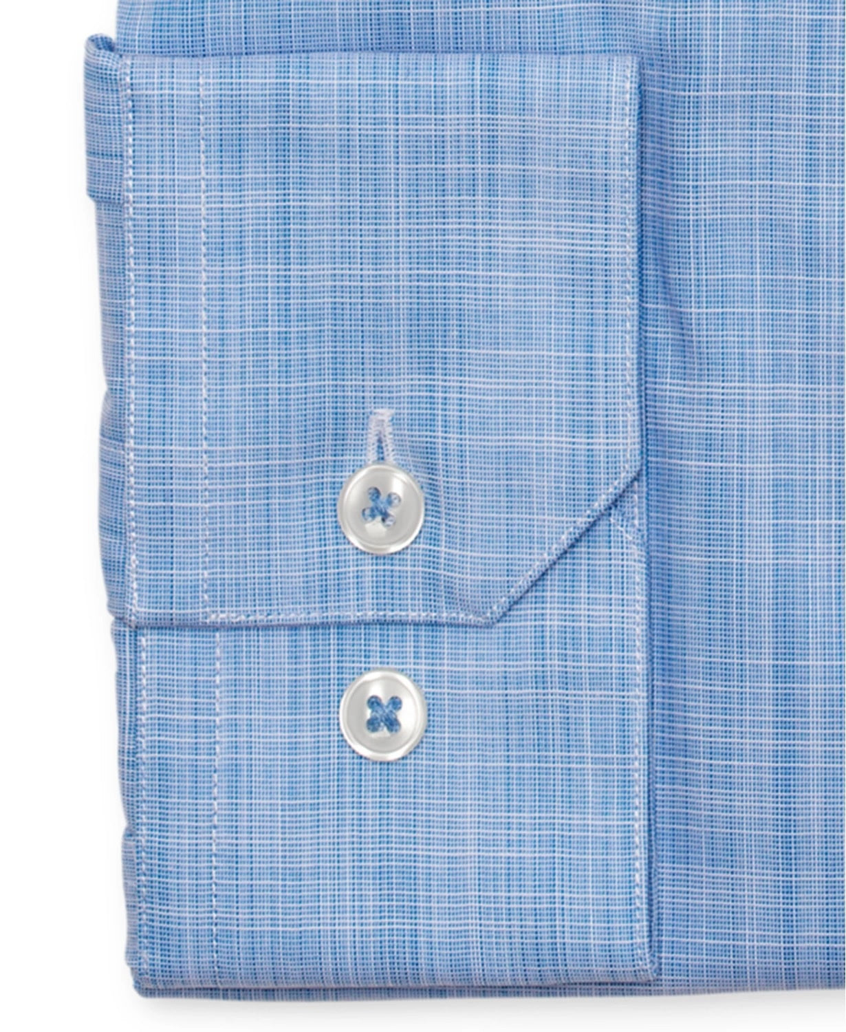 Camisa social masculina Ryan Seacrest Distinction Ultimate Slim Fit, sem passar a ferro, elástica, tamanho azul 17x36-37