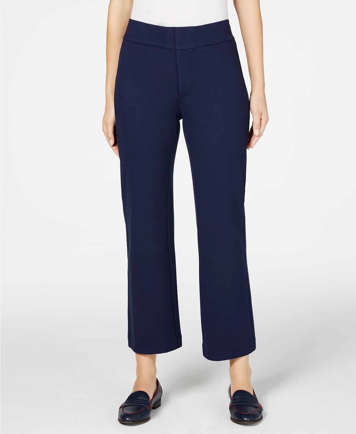 Calça feminina Charter Club lisa azul tamanho 6