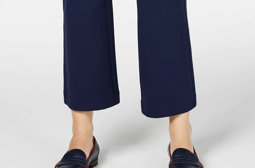 Calça feminina Charter Club lisa azul tamanho 6