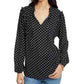 Blusa Tommy Hilfiger Feminina Estampada Gola Babada Azul Tamanho P