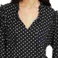 Blusa Tommy Hilfiger Feminina Estampada Gola Babada Azul Tamanho P