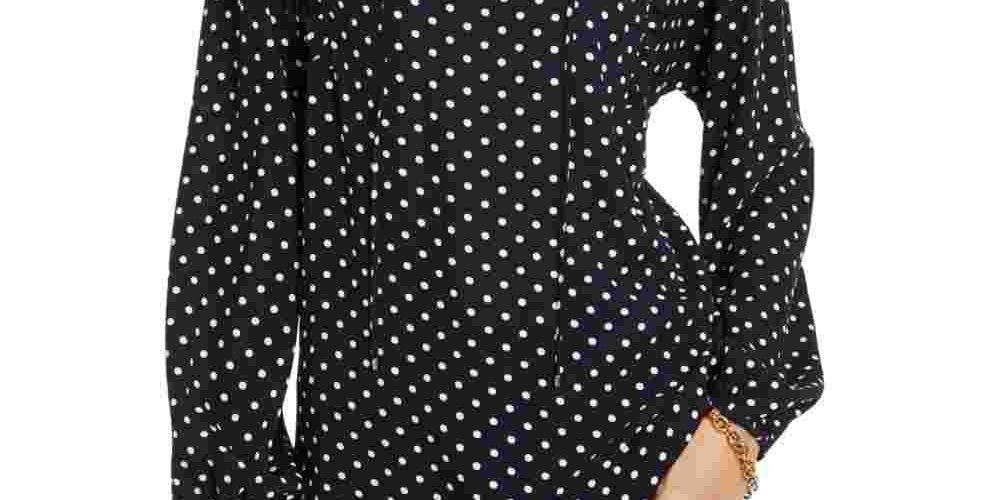Blusa Tommy Hilfiger Feminina Estampada Gola Babada Azul Tamanho P