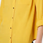 Camisa feminina Charter Club com dois bolsos, dourada, tamanho extragrande