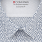 Camisa social masculina Calvin Klein com ajuste extra fino e estampa elástica com regulagem de temperatura, azul, tamanho 12x32x33