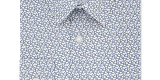 Camisa social masculina Calvin Klein com ajuste extra fino e estampa elástica com regulagem de temperatura, azul, tamanho 12x32x33