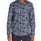 Camisa Masculina Tallia Slim Fit Performance Stretch Floral Manga Longa Preta Tamanho XX-G