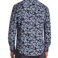 Camisa Masculina Tallia Slim Fit Performance Stretch Floral Manga Longa Preta Tamanho XX-G