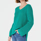 Suéter feminino de algodão com ponto waffle Style &amp; Co, verde, tamanho X-S