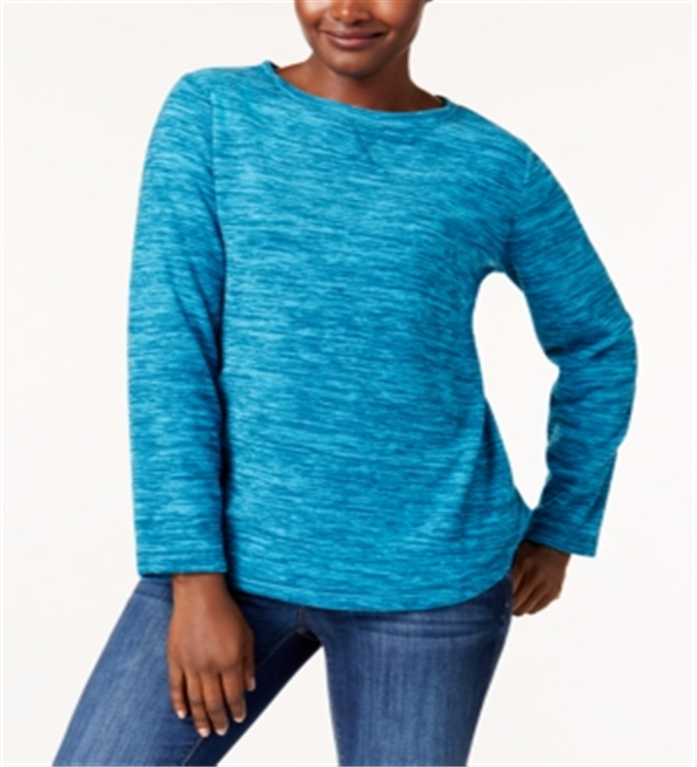 Moletom Karen Scott Feminino Marled Azul-petróleo Tamanho Pequeno GG