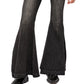 Calça jeans flare feminina insubstituível de cintura alta, preta, tamanho 31, da Free People