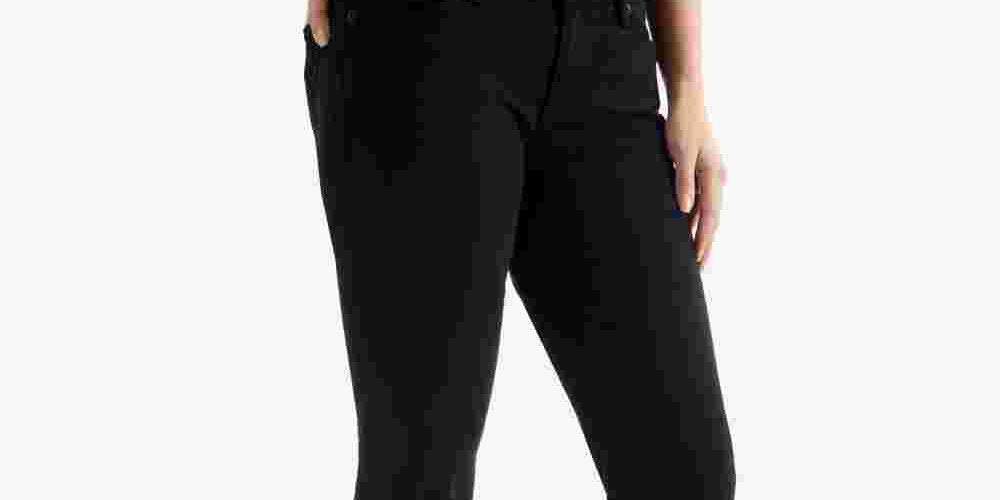 Calça jeans feminina Lucky Brand, jeans clássico, estilo relaxado, preta, tamanho 6