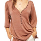 Camisa Morgan Henley Feminina Free People Marrom Tamanho P
