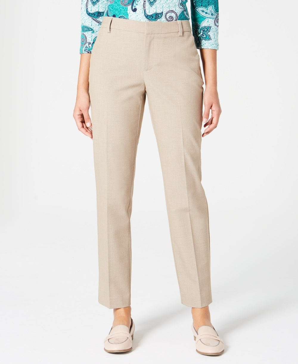 Calça feminina Charter Club Slim Fit, bege, tamanho 8
