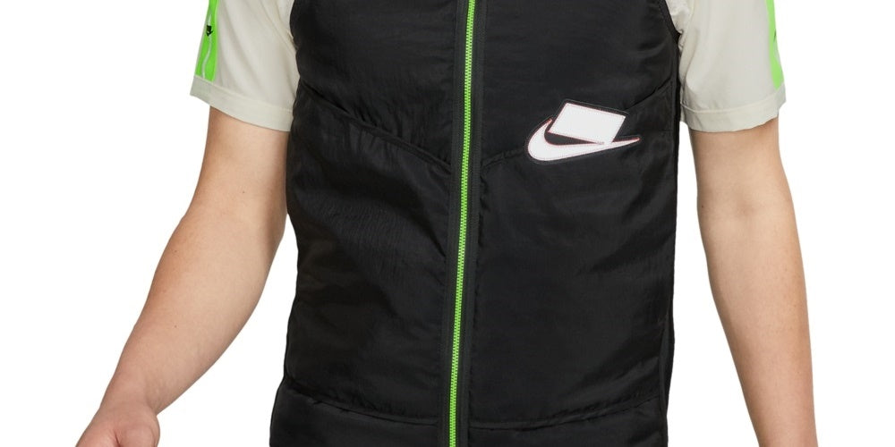 Colete Nike Aerolayer Wild Run Masculino Branco - Preto Tamanho XX-G