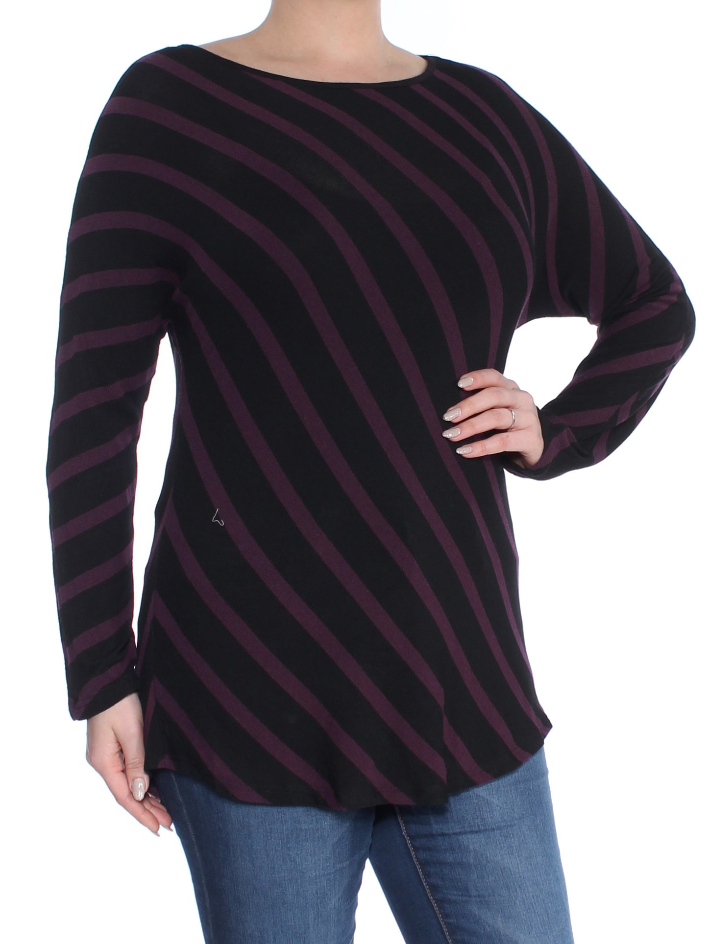 Blusa Dolman Listrada Túnica Feminina INC International Concepts Vermelha Tamanho P