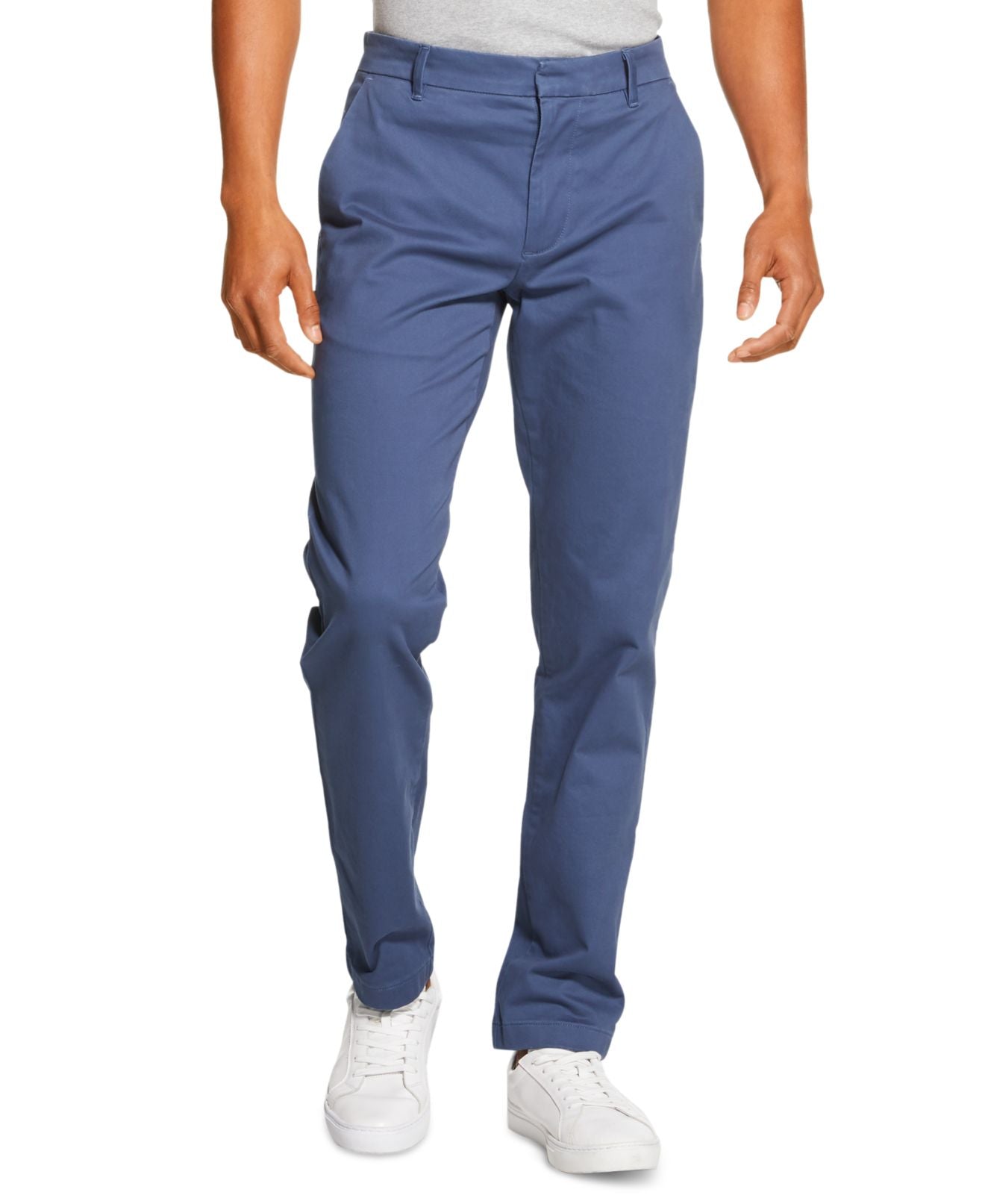 Calça Chino Stretch de Perna Reta Bedford Masculina DKNY Azul Tamanho 38X30