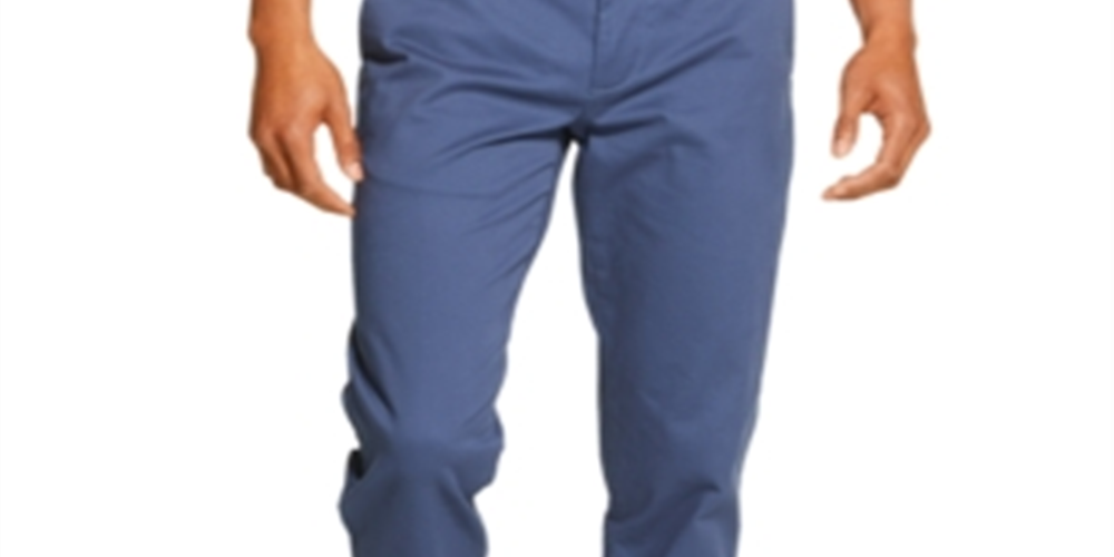 Calça Chino Stretch de Perna Reta Bedford Masculina DKNY Azul Tamanho 38X30