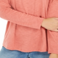 Blusa feminina de manga comprida e gola redonda, estilo &amp; co, laranja, tamanho extrapequeno