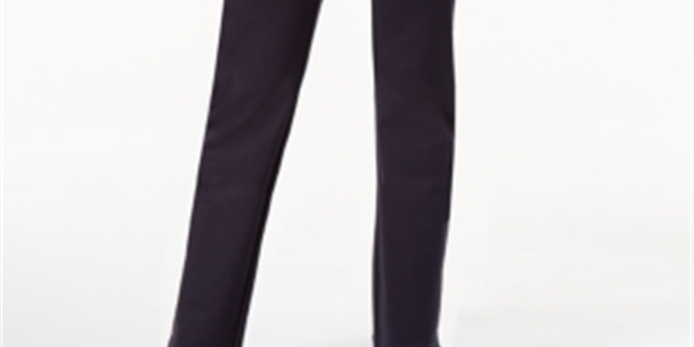 Calça feminina Charter Club Pull-on Ponte Knit Azul Tamanho 8 Petite