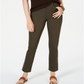 Jeans feminino estilo &amp; co com controle de barriga, perna justa, verde, tamanho 2