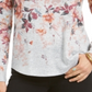 Blusa feminina com estampa floral estilo &amp; co, cinza, floral, tamanho P